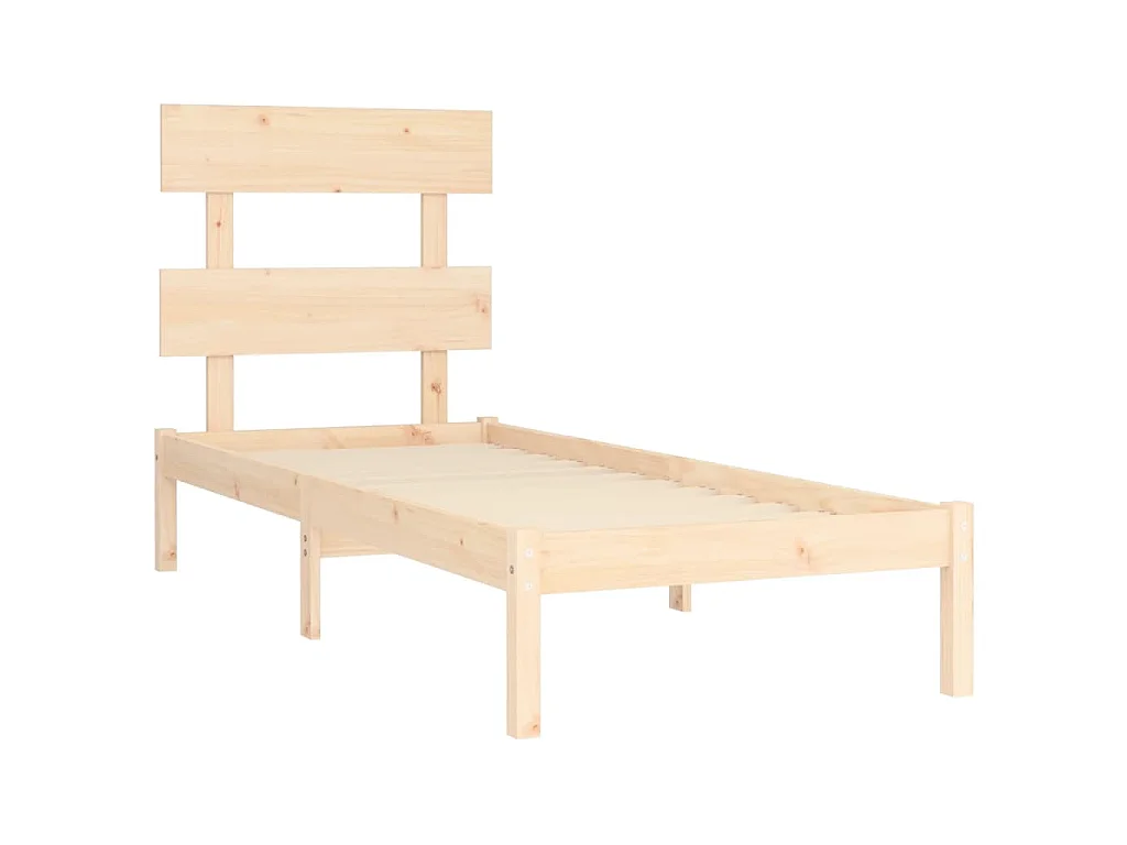 Bedframe massief hout 75x190 cm