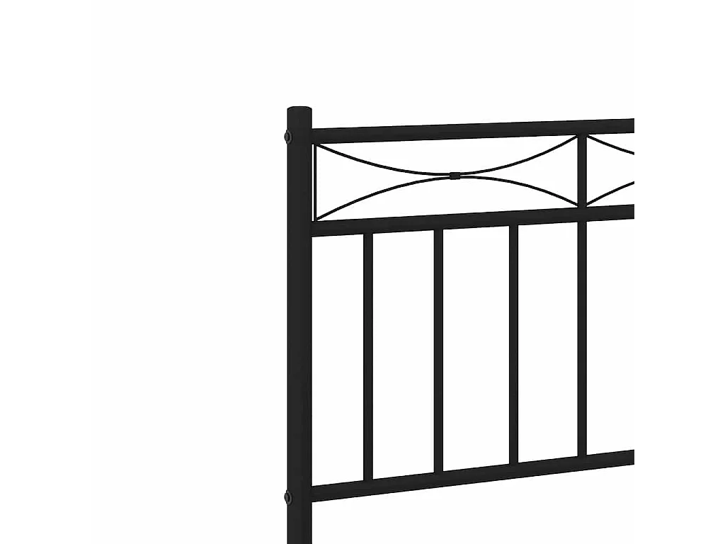 Bettgestell mit Kopfteil Metall Schwarz 150x200 cm