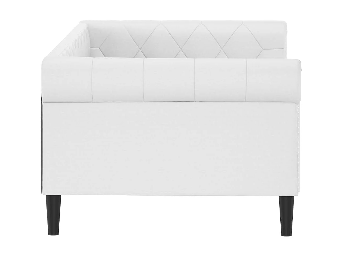 Sofá cama cuero sintético blanco 80x200 cm