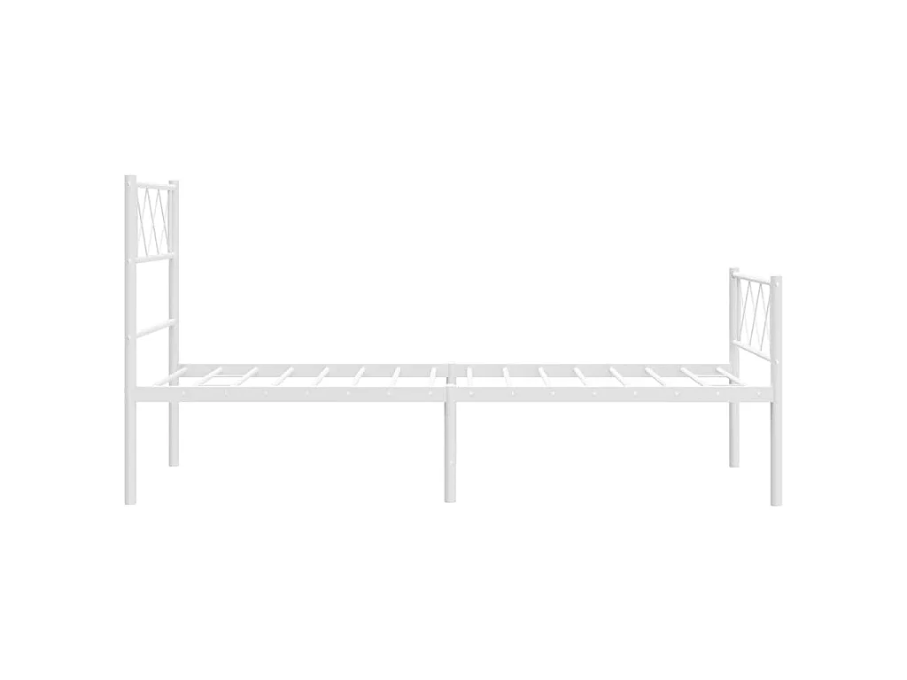 Estructura cama sin colchón con estribo metal blanco 100x200 cm