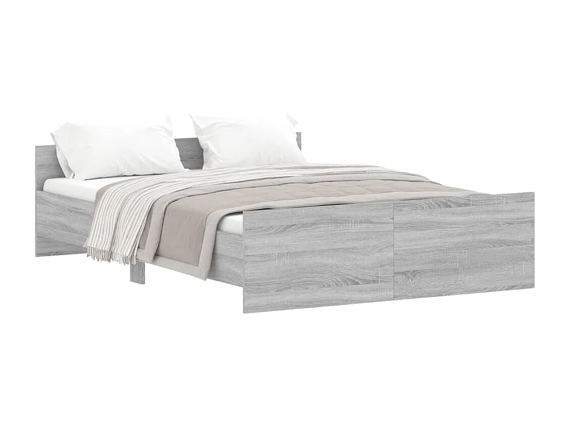 Cadre de lit sans matelas sonoma gris 140x190 cm