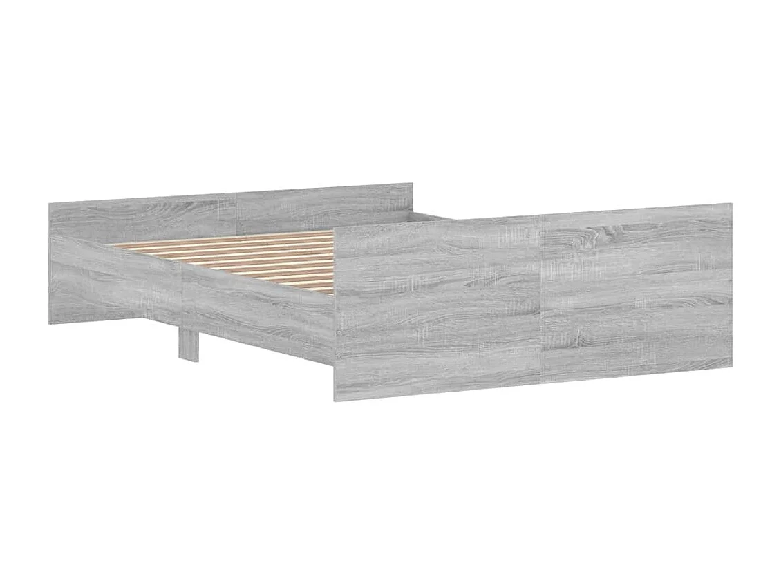 Cadre de lit sans matelas sonoma gris 140x190 cm
