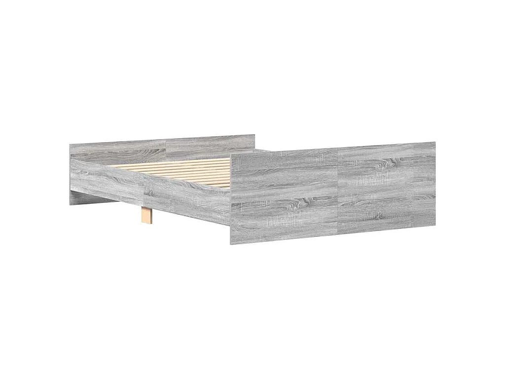 Cadre de lit sans matelas sonoma gris 140x190 cm
