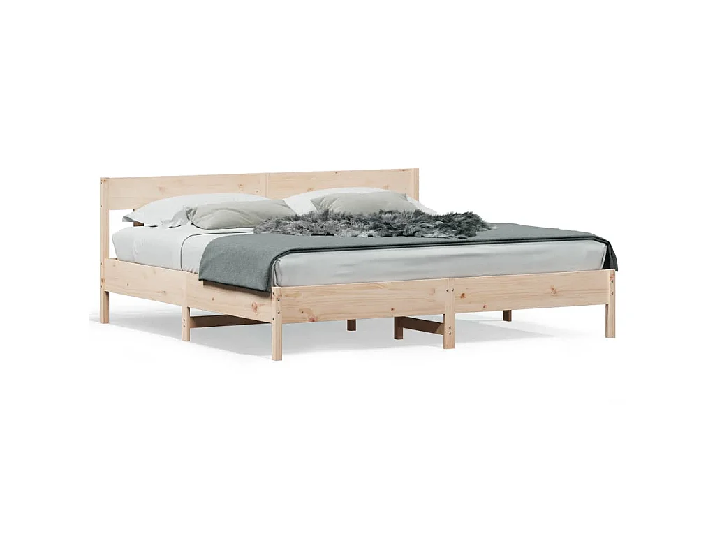 Giroletto senza Materasso 180x200 cm in Legno Massello di Pino