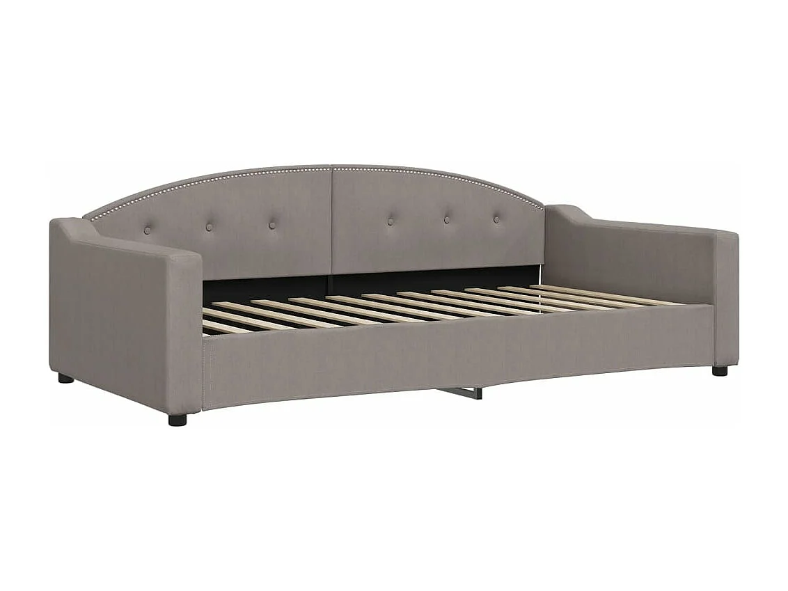 Sofá cama sin colchón tela gris taupe 100x200 cm