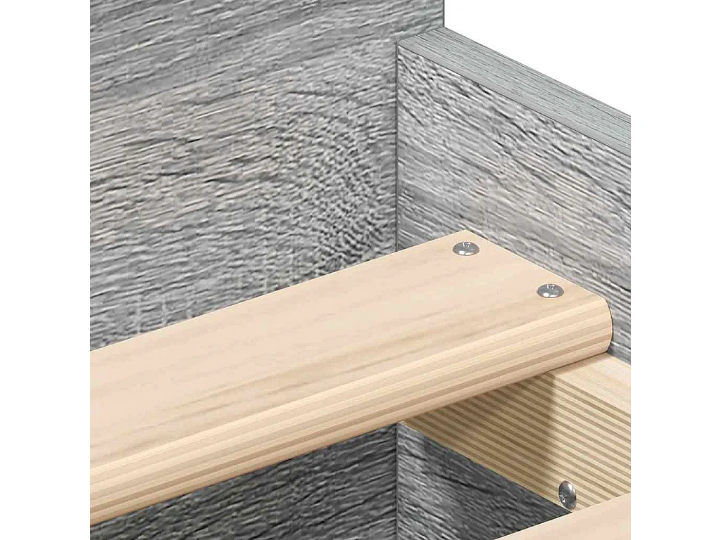 Bedframe met hoofd- en voeteneinde grijs sonoma 100x200 cm