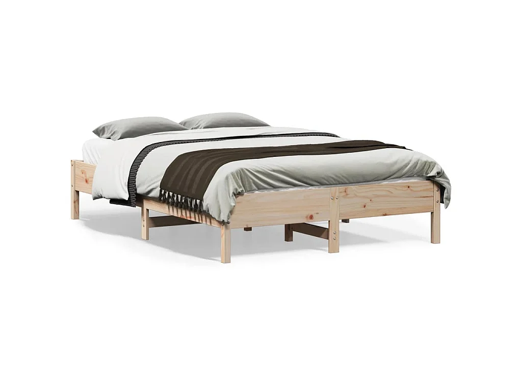 Cadre de lit sans matelas 120x190 cm bois de pin massif