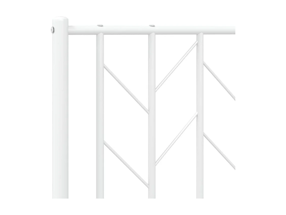 Estructura cama sin colchón con cabecero metal blanco 120x190cm