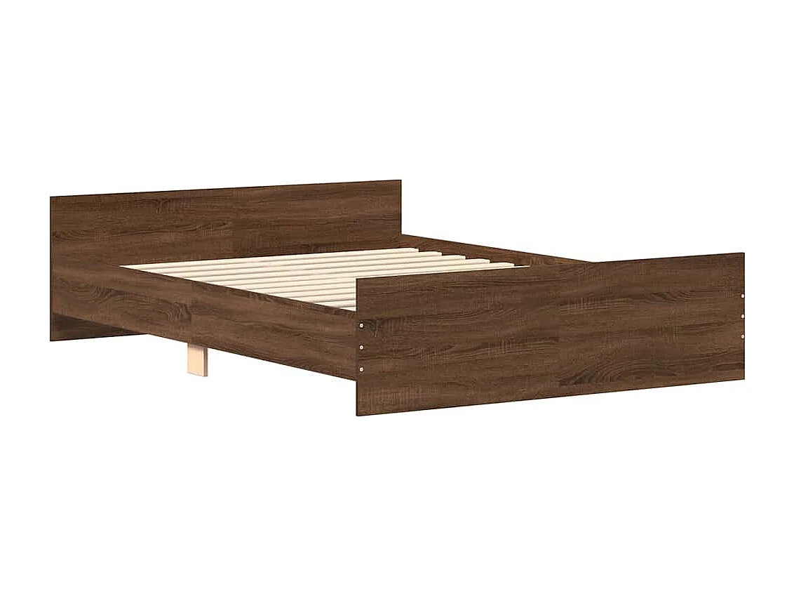 Cadre de lit sans matelas chêne marron 150x200 cm