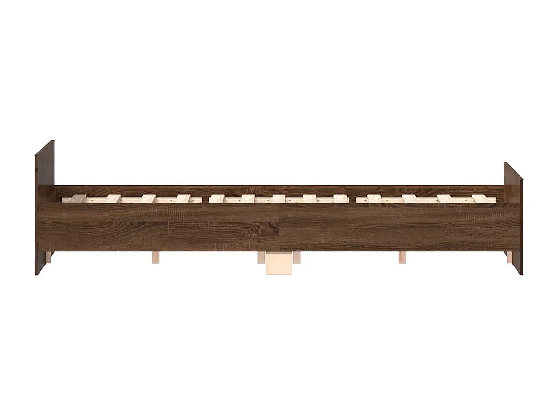 Cadre de lit sans matelas chêne marron 150x200 cm