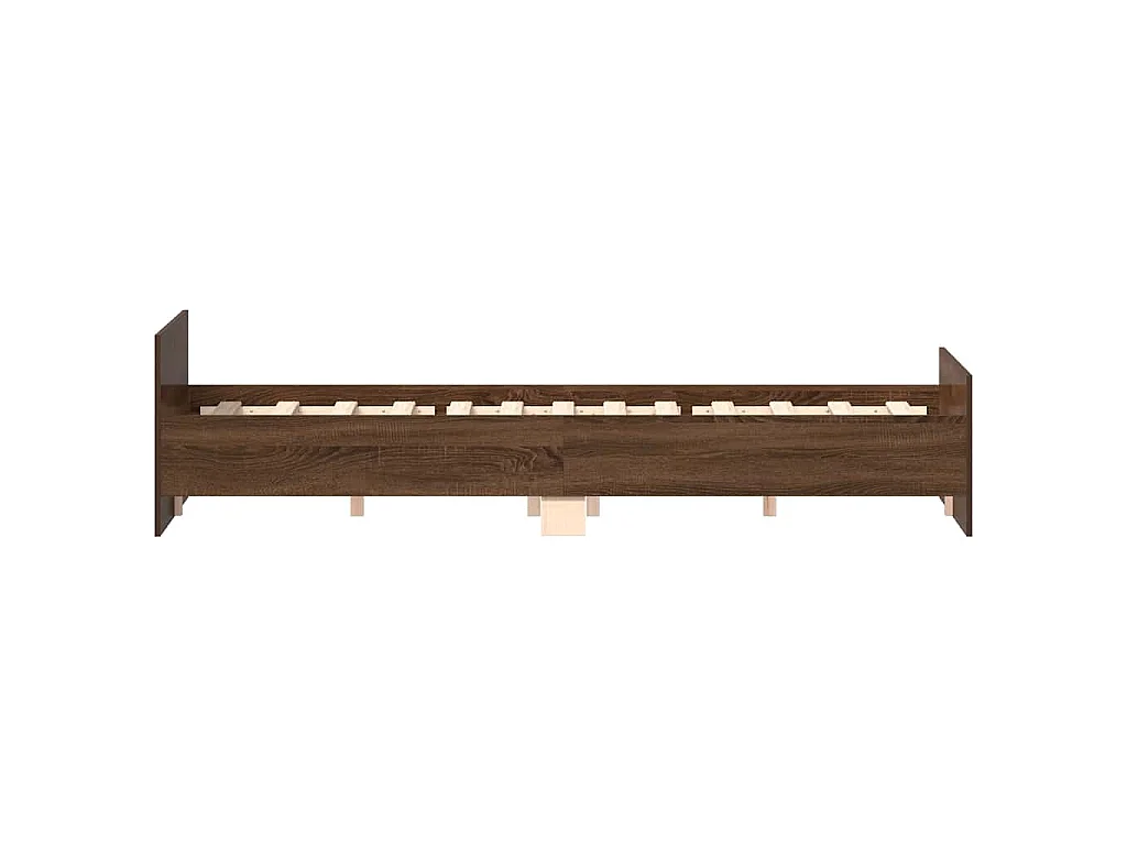 Cadre de lit sans matelas chêne marron 150x200 cm