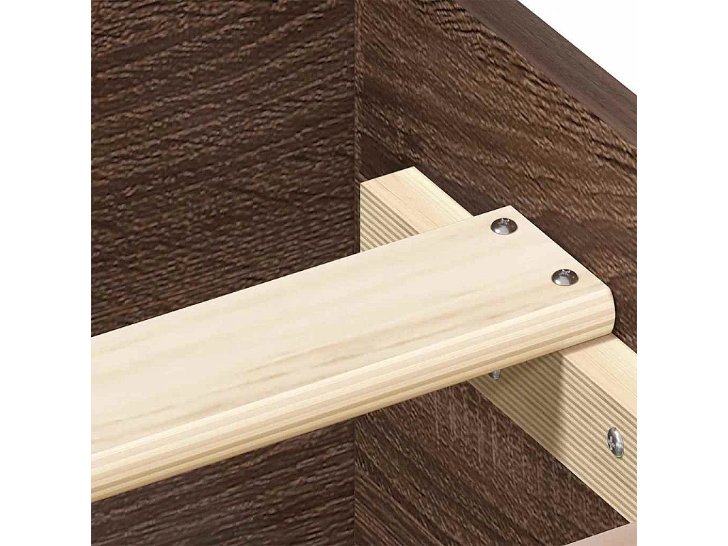 Cadre de lit sans matelas chêne marron 150x200 cm