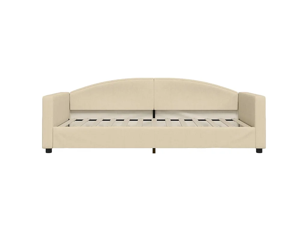 Sofá-cama com gavetão 100x200 cm tecido cor creme