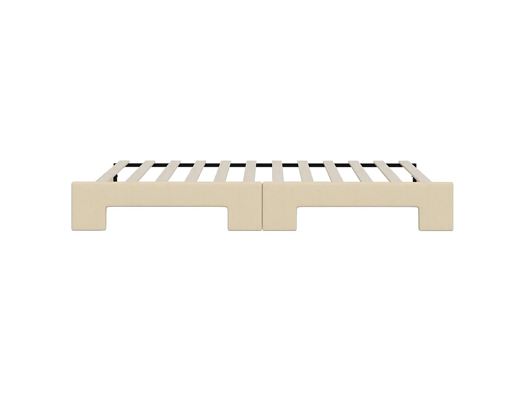 Sofá-cama com gavetão 100x200 cm tecido cor creme