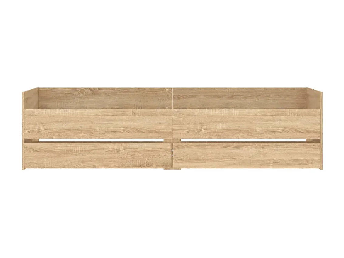 Cadre de lit sans matelas chêne sonoma 75x190 cm