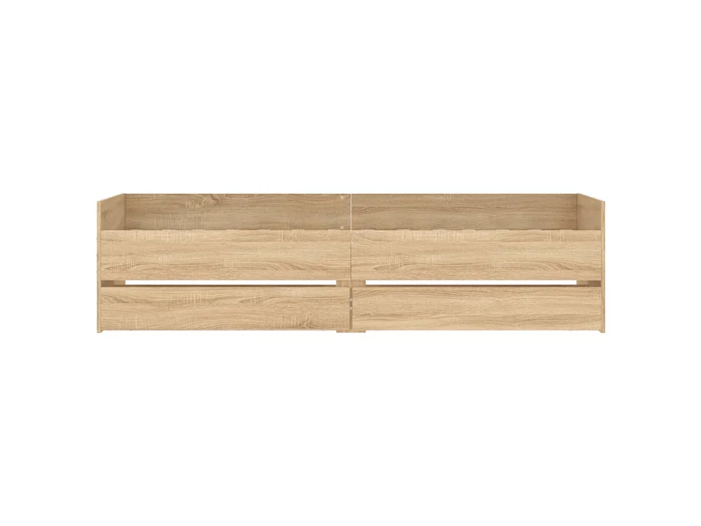 Cadre de lit sans matelas chêne sonoma 75x190 cm