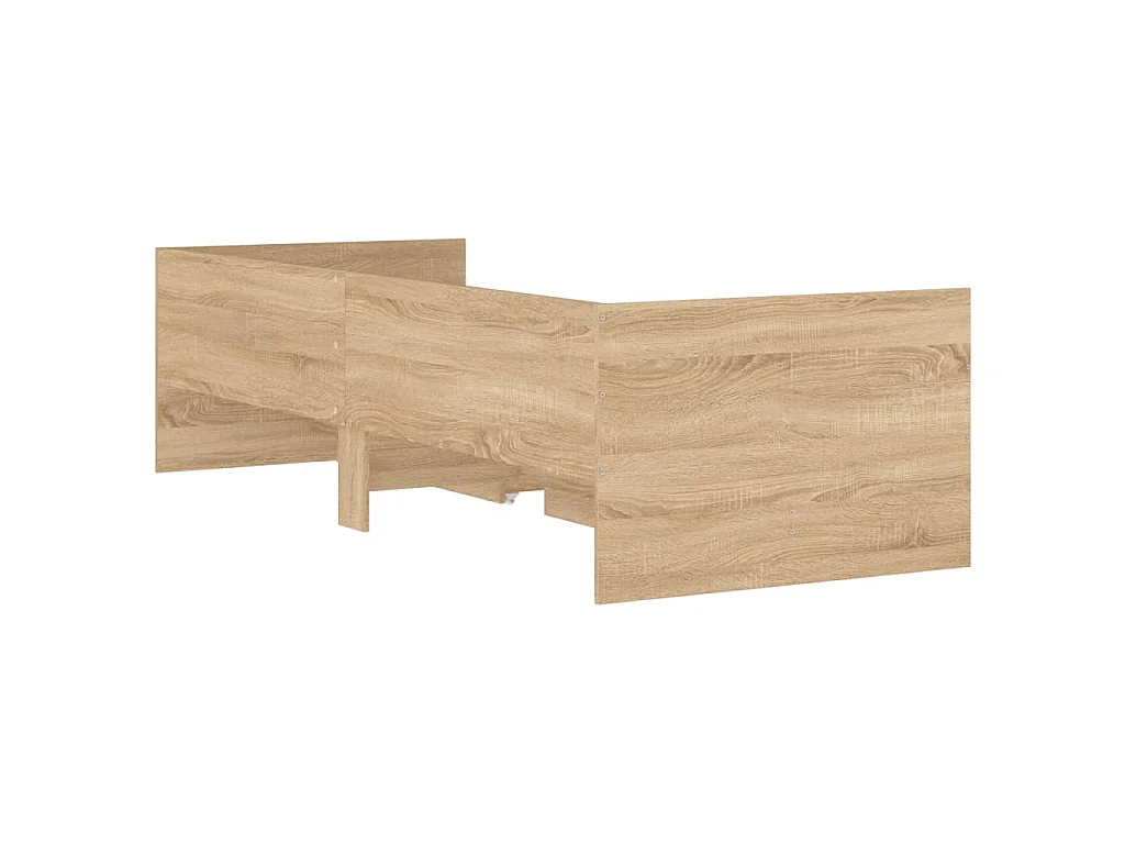 Cadre de lit sans matelas chêne sonoma 75x190 cm