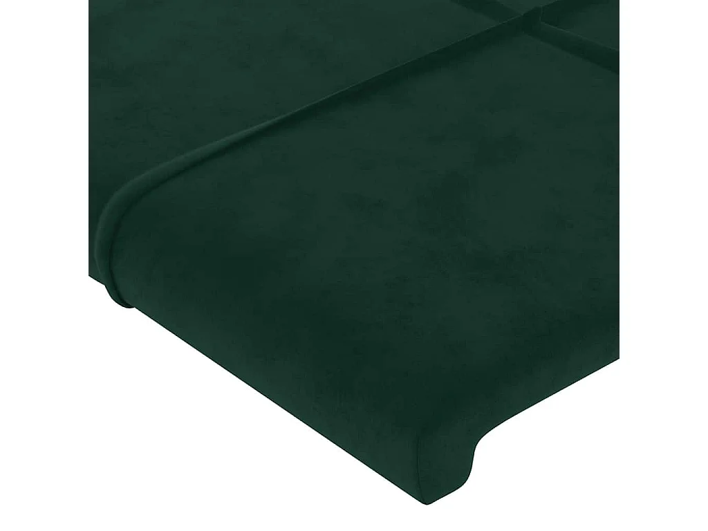 Estrutura de cama sem colchão 160x200 cm veludo verde-escuro