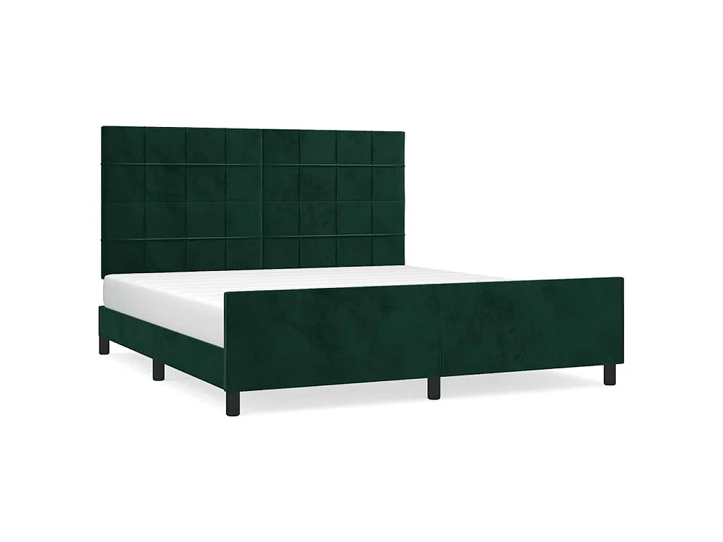 Bedframe zonder matras 160x200 cm fluweel donkergroen