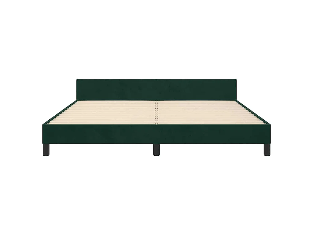 Bedframe zonder matras 160x200 cm fluweel donkergroen