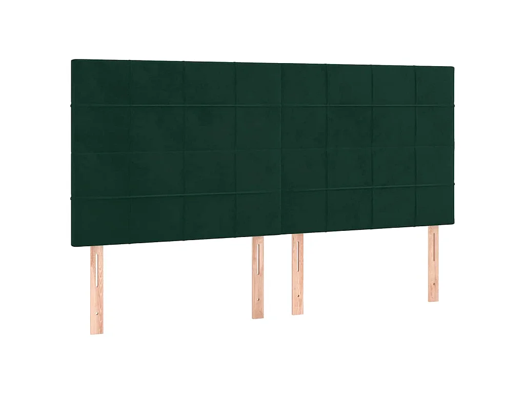 Cadre de lit sans matelas vert foncé 160x200 cm velours