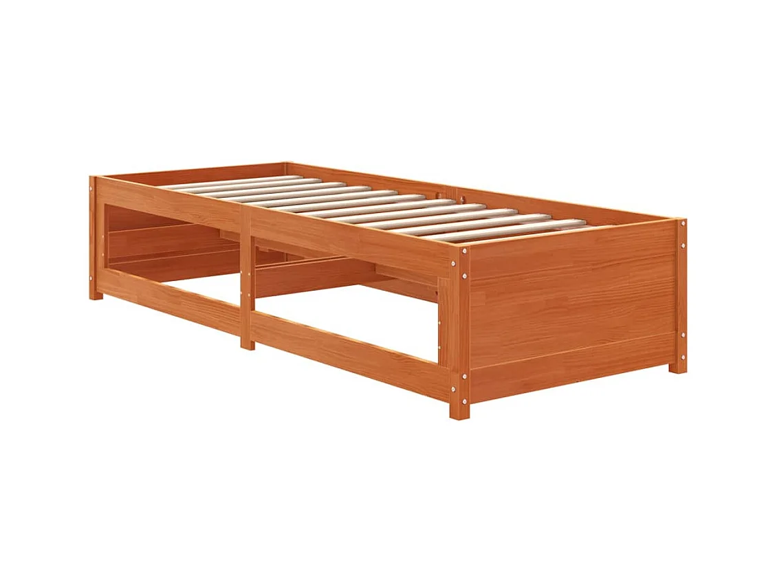 Tagesbett ohne Matratze Wachsbraun 90x200 cm Massivholz Kiefer