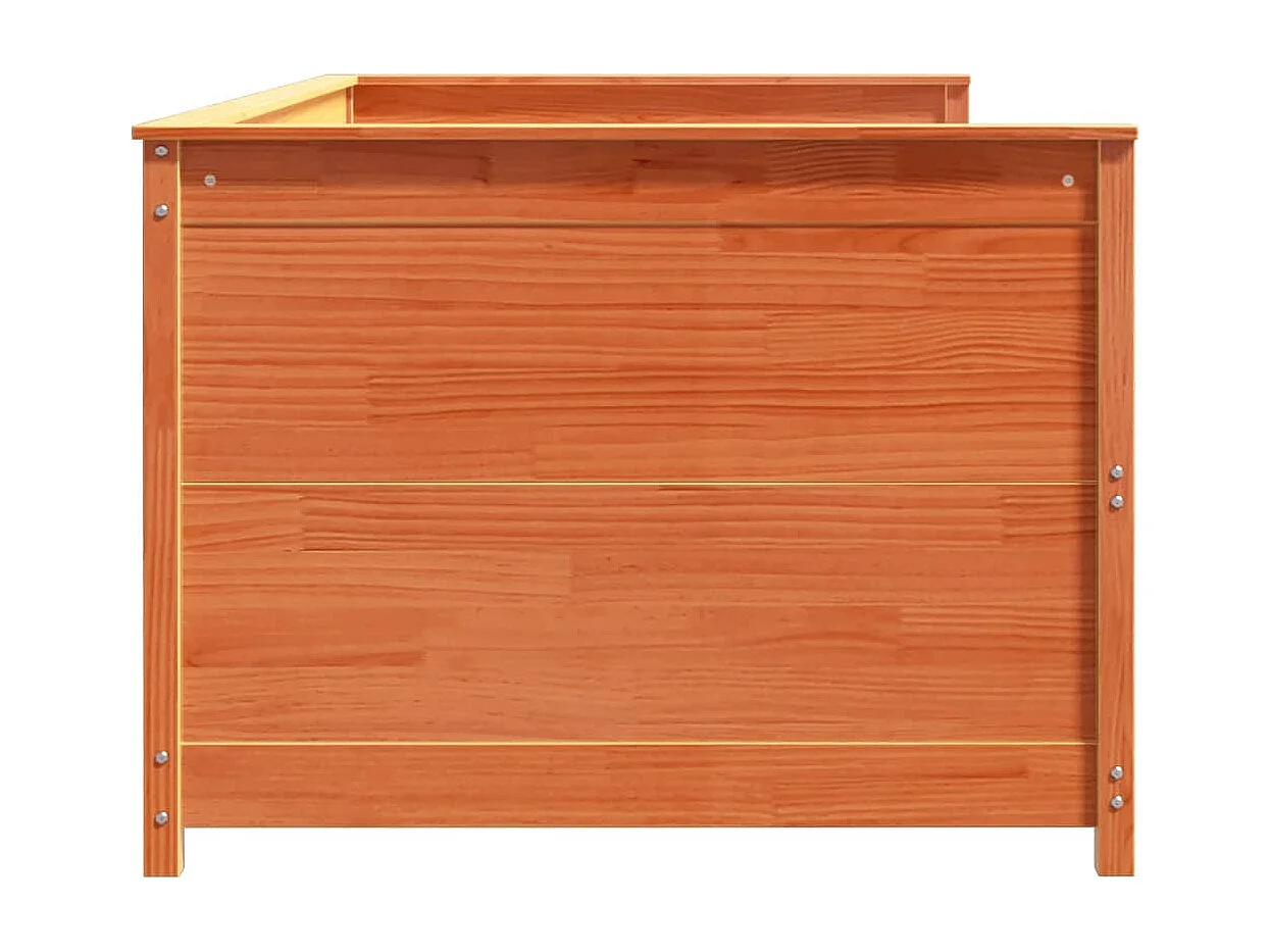 Bedbank zonder matras wasbruin 100x200 cm massief grenenhout