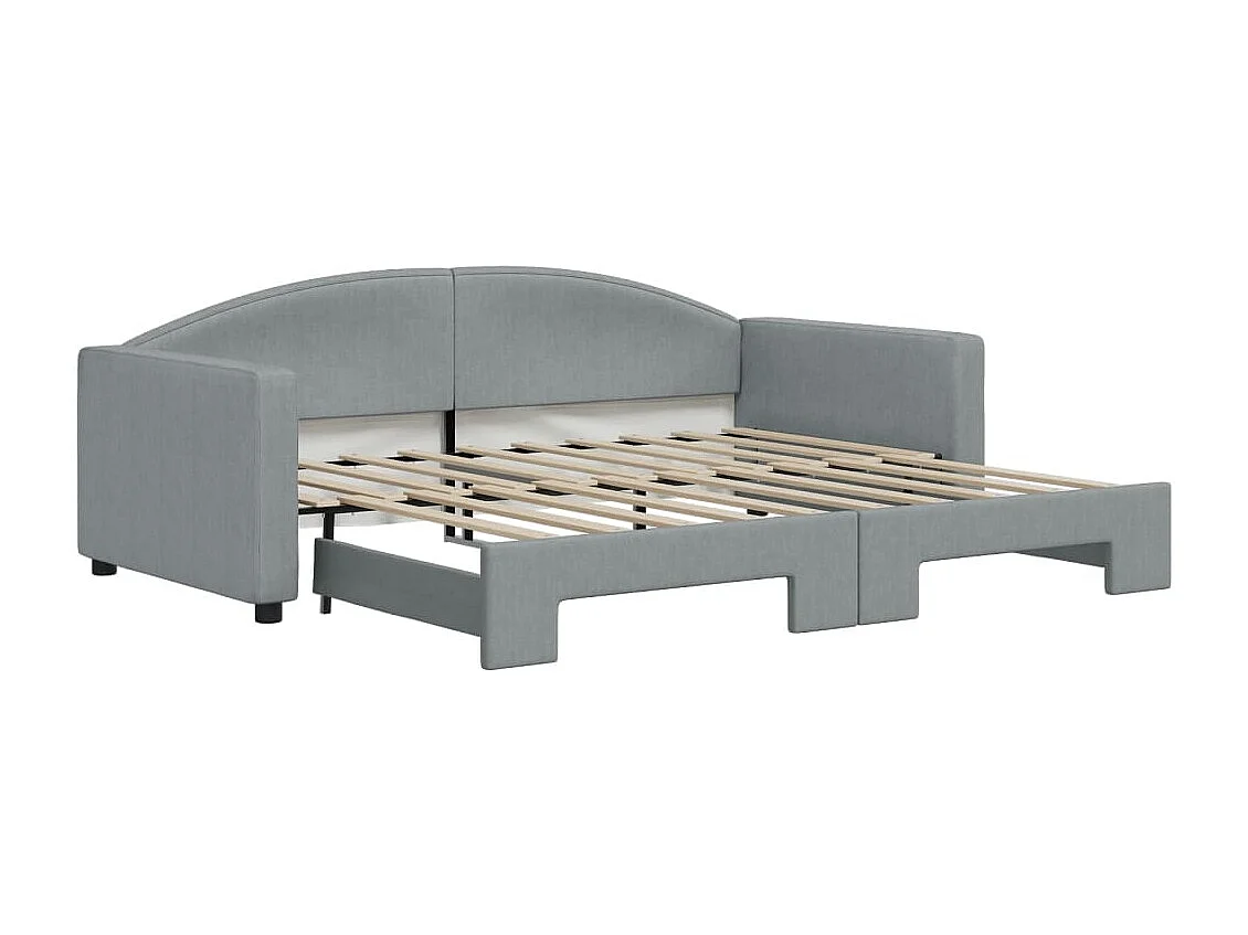 Sofá cama nido tela gris claro 90x190 cm