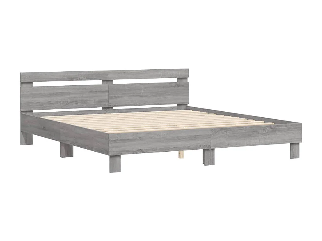Cadre de lit sans matelas sonoma gris 160x200 cm