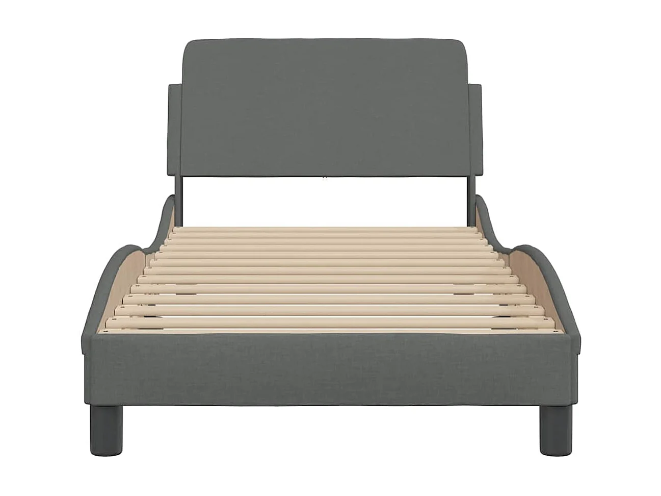 Bedframe "Dover" 90x190 cm stof donkergrijs