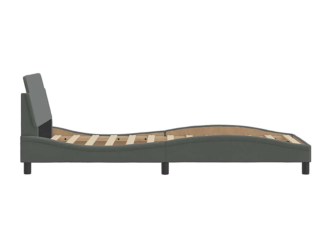 Bedframe "Dover" 90x190 cm stof donkergrijs