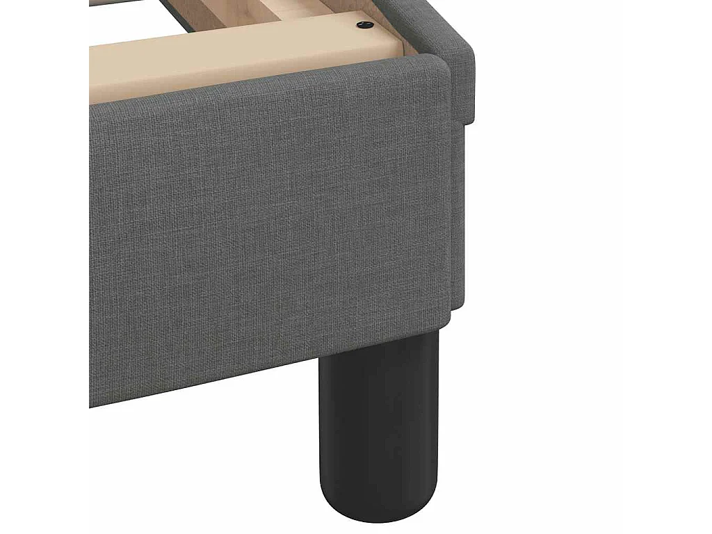 Cadre de lit Dover gris foncé 90x190 cm tissu