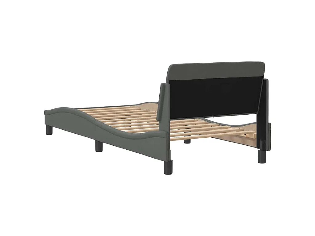 Bedframe "Dover" 90x190 cm stof donkergrijs