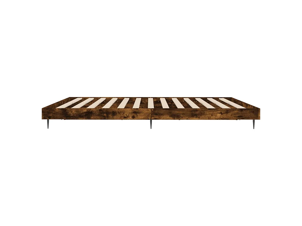 Cadre de lit sans matelas chêne fumé 120x200 cm bois ingénierie