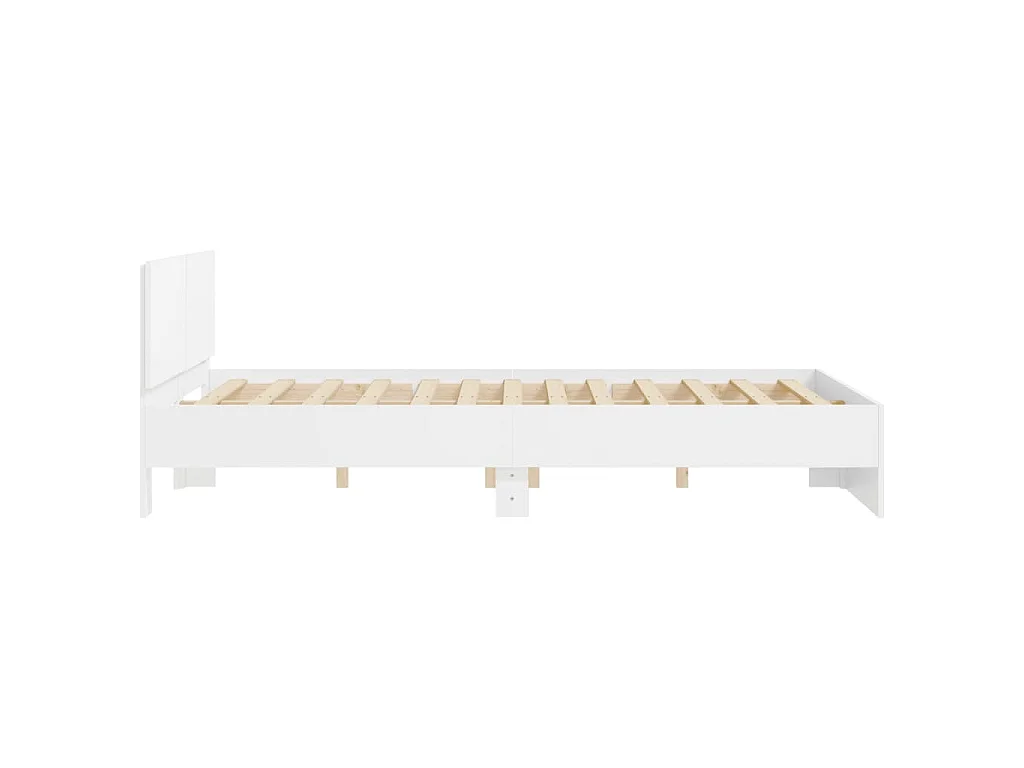 Cadre de lit sans matelas blanc 150x200 cm