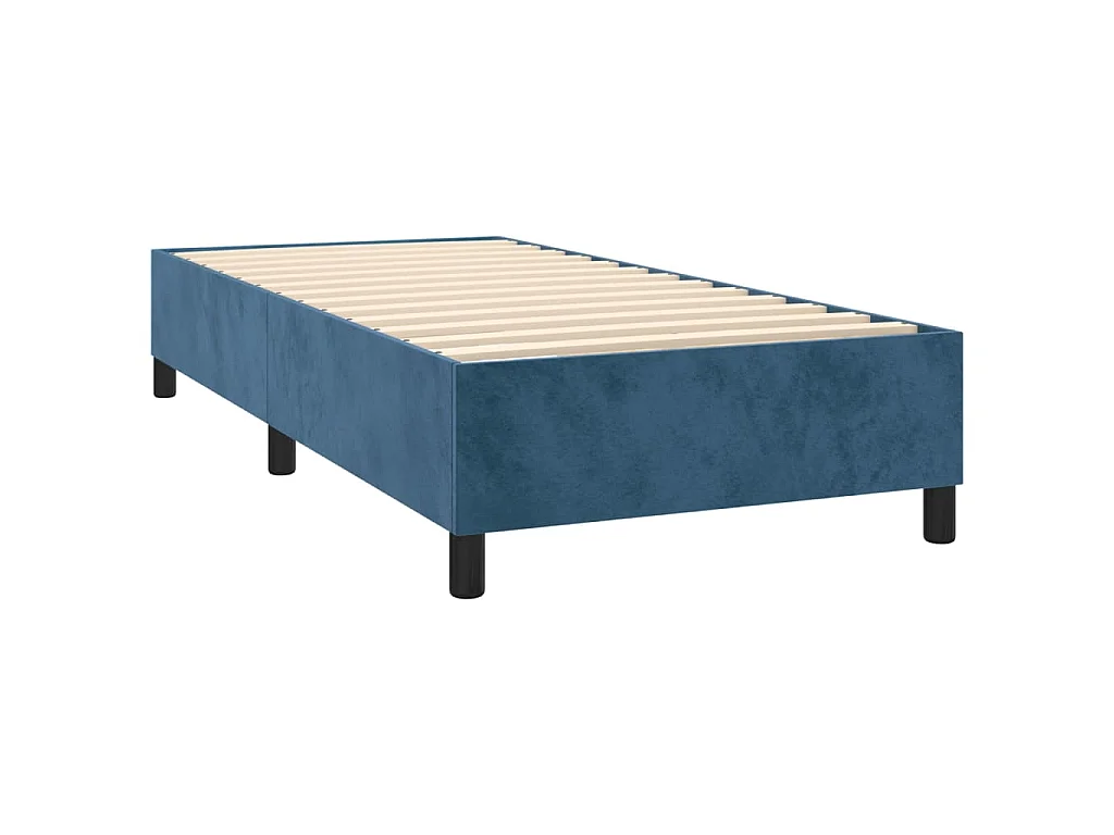 Boxspring met matras en LED fluweel donkerblauw 80x200 cm