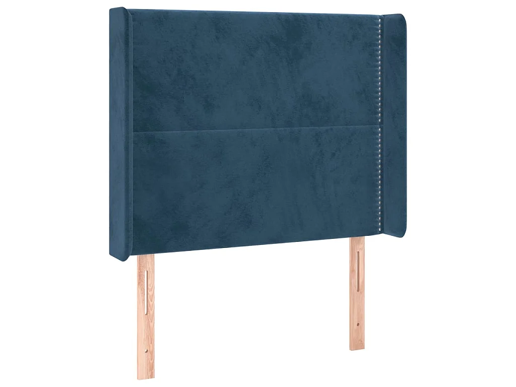Boxspring met matras en LED fluweel donkerblauw 80x200 cm