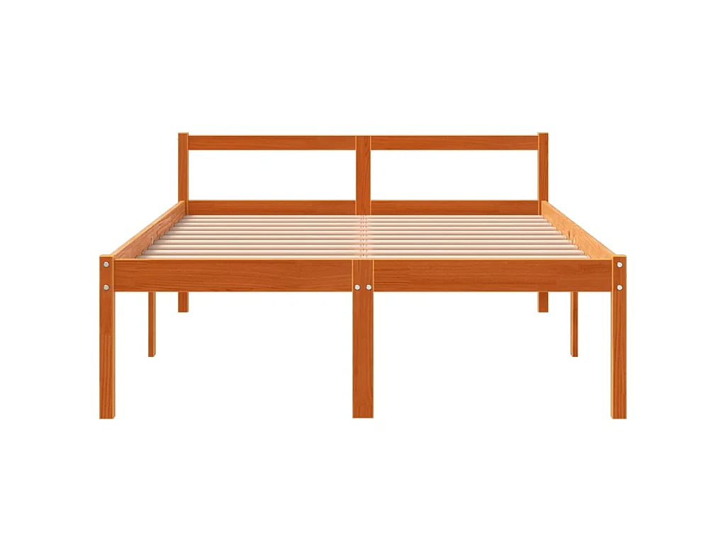 Lit pour personne âgée sans matelas 140x200 cm bois pin massif
