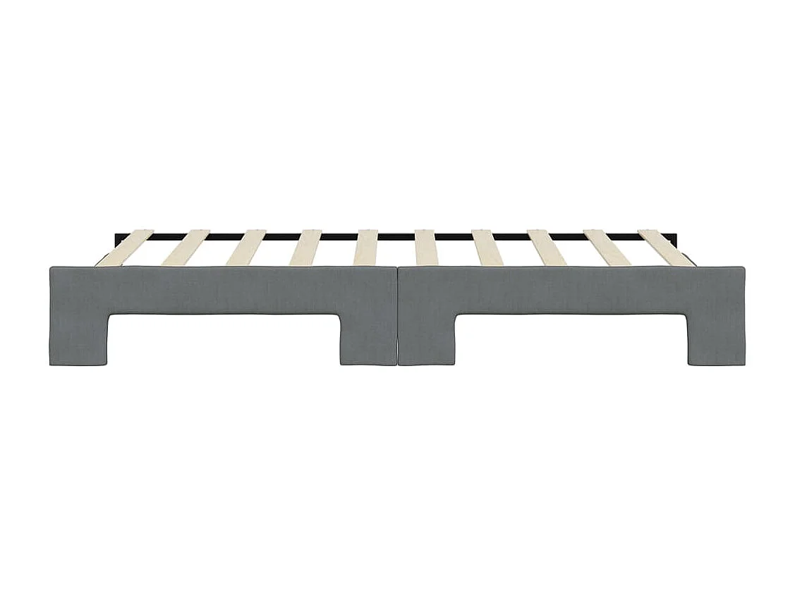 Slaapbank met onderschuifbed 90x190 cm stof donkergrijs