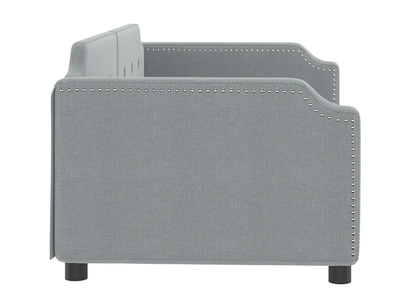 Lit de repos sans matelas gris clair 80x200 cm tissu