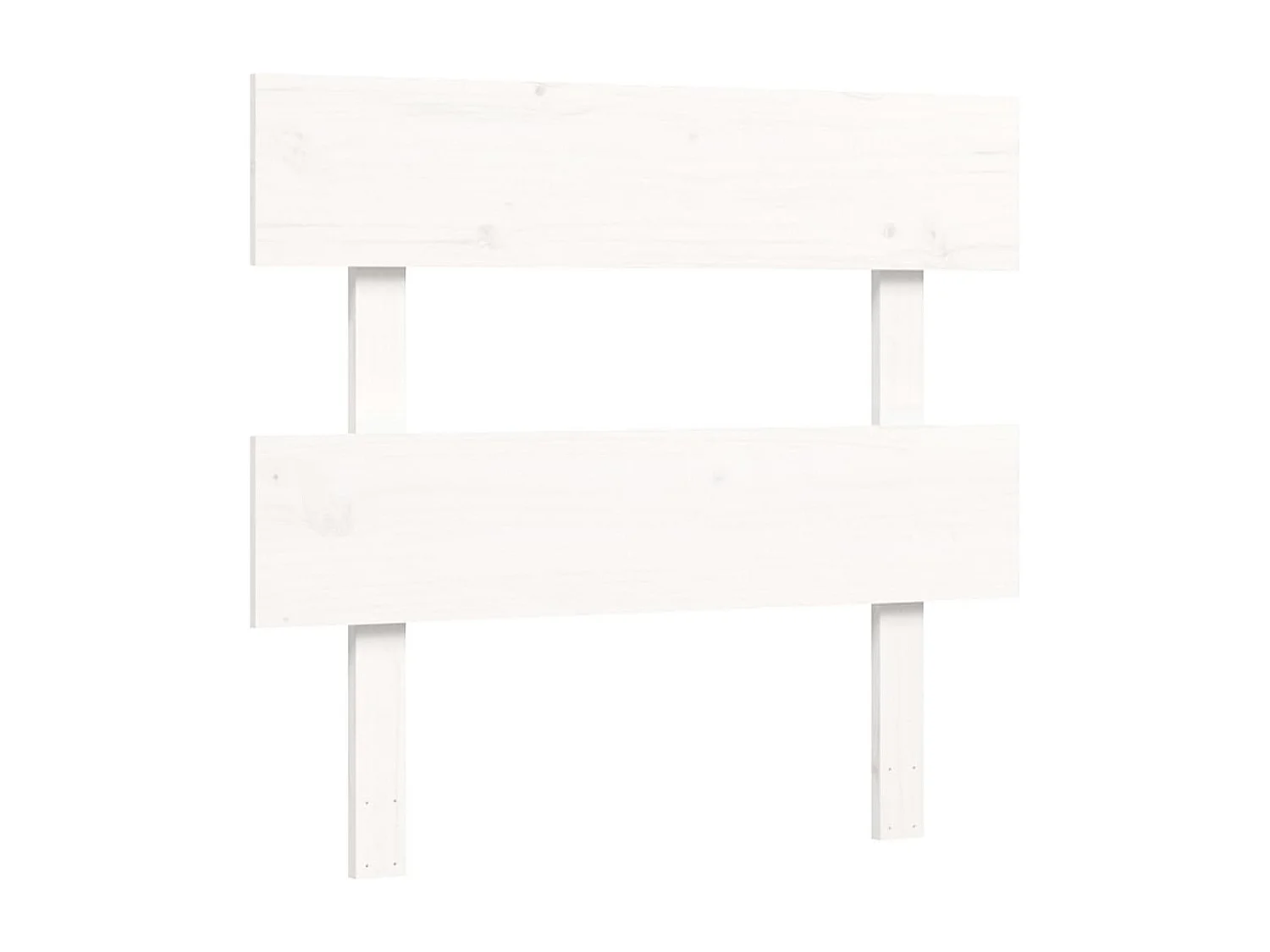 Massivholzbett ohne Matratze Weiß 100x200 cm Kiefernholz