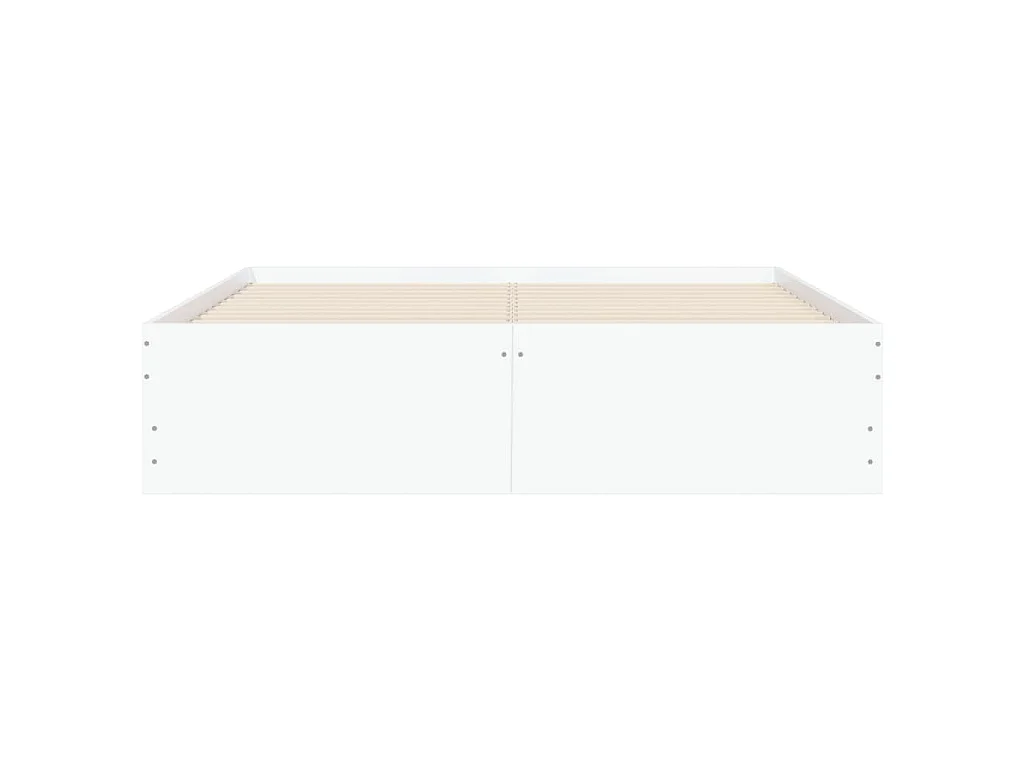 Cadre de lit avec tiroirs sans matelas blanc 120x190 cm