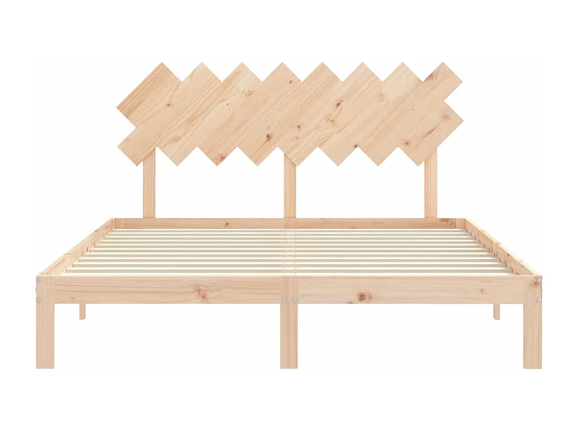 Bedframe zonder matras massief grenenhout 160x200 cm