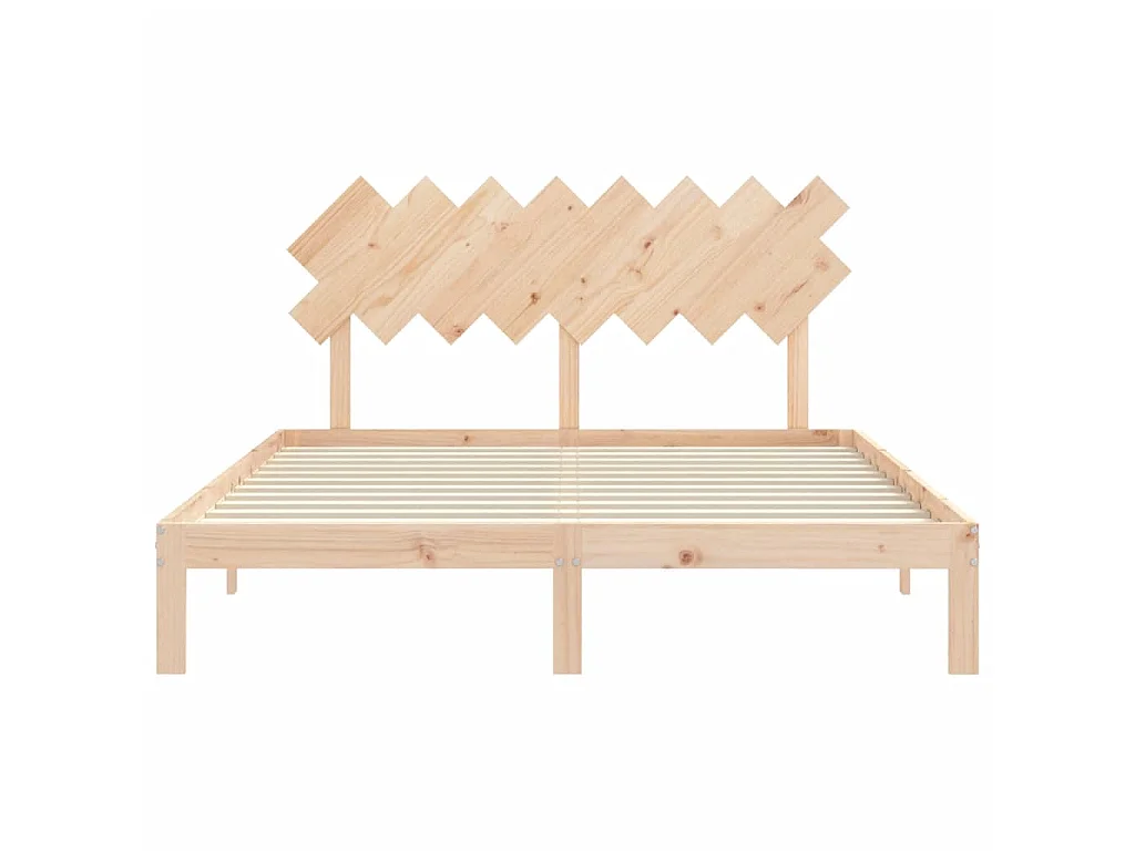 Cadre de lit sans matelas 160x200 cm bois massif de pin