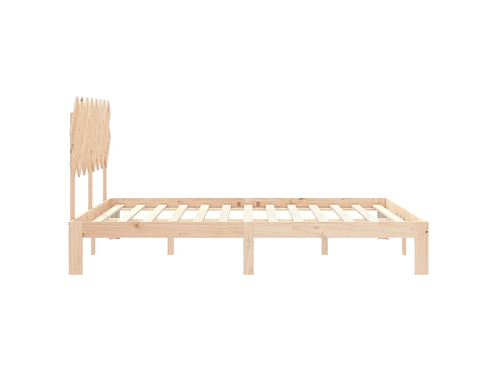 Cadre de lit sans matelas 160x200 cm bois massif de pin