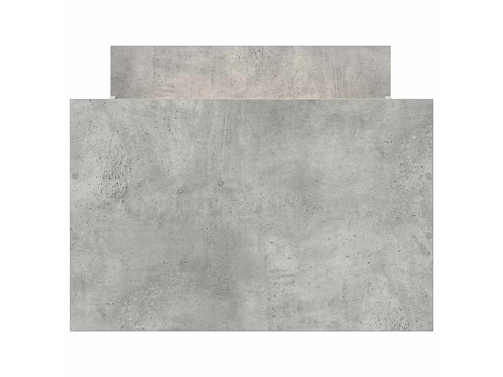 Estructura de cama con cabecero piecero gris hormigón 75x190 cm