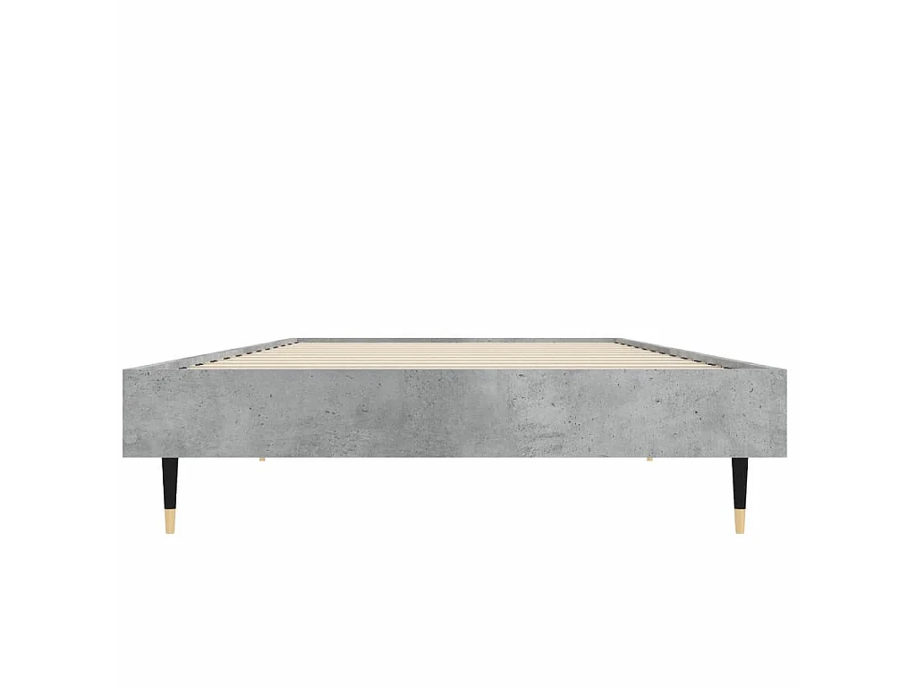 Bedframe bewerkt hout betongrijs 75x190 cm