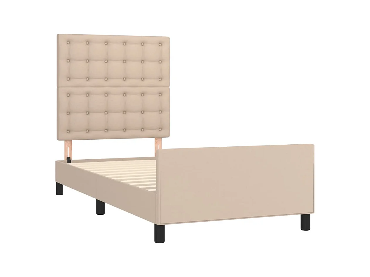 Giroletto con Testiera Cappuccino 90x190 cm in Similpelle