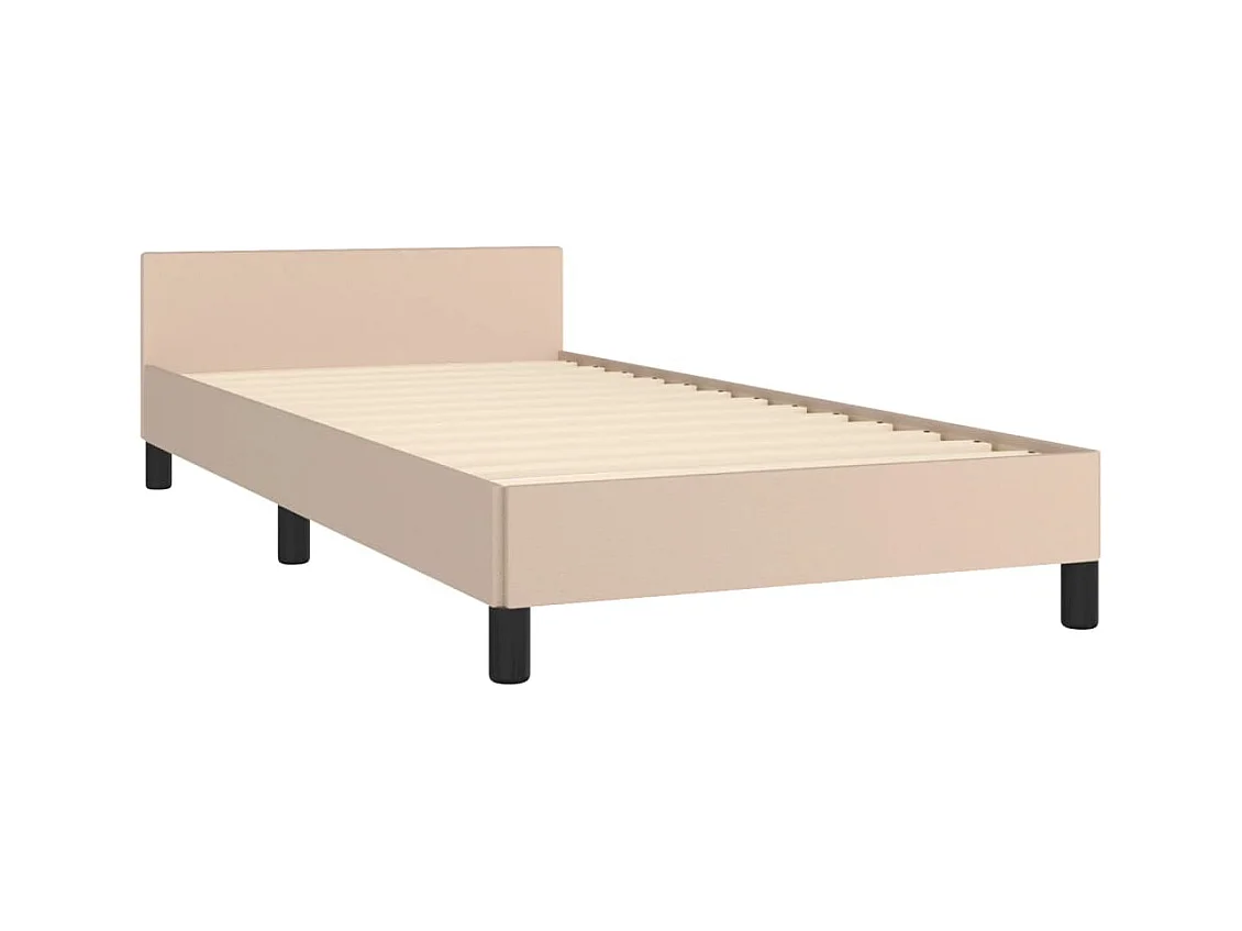 Giroletto con Testiera Cappuccino 90x190 cm in Similpelle
