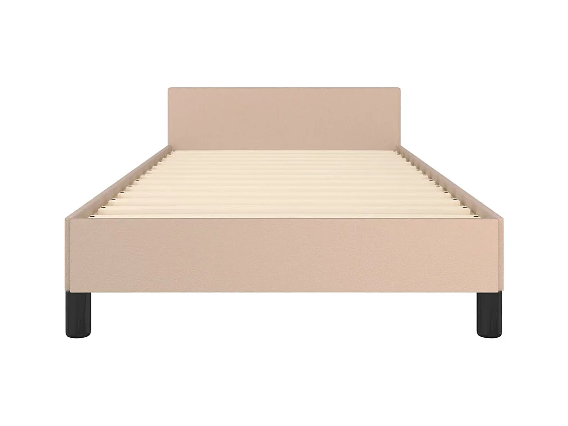 Giroletto con Testiera Cappuccino 90x190 cm in Similpelle